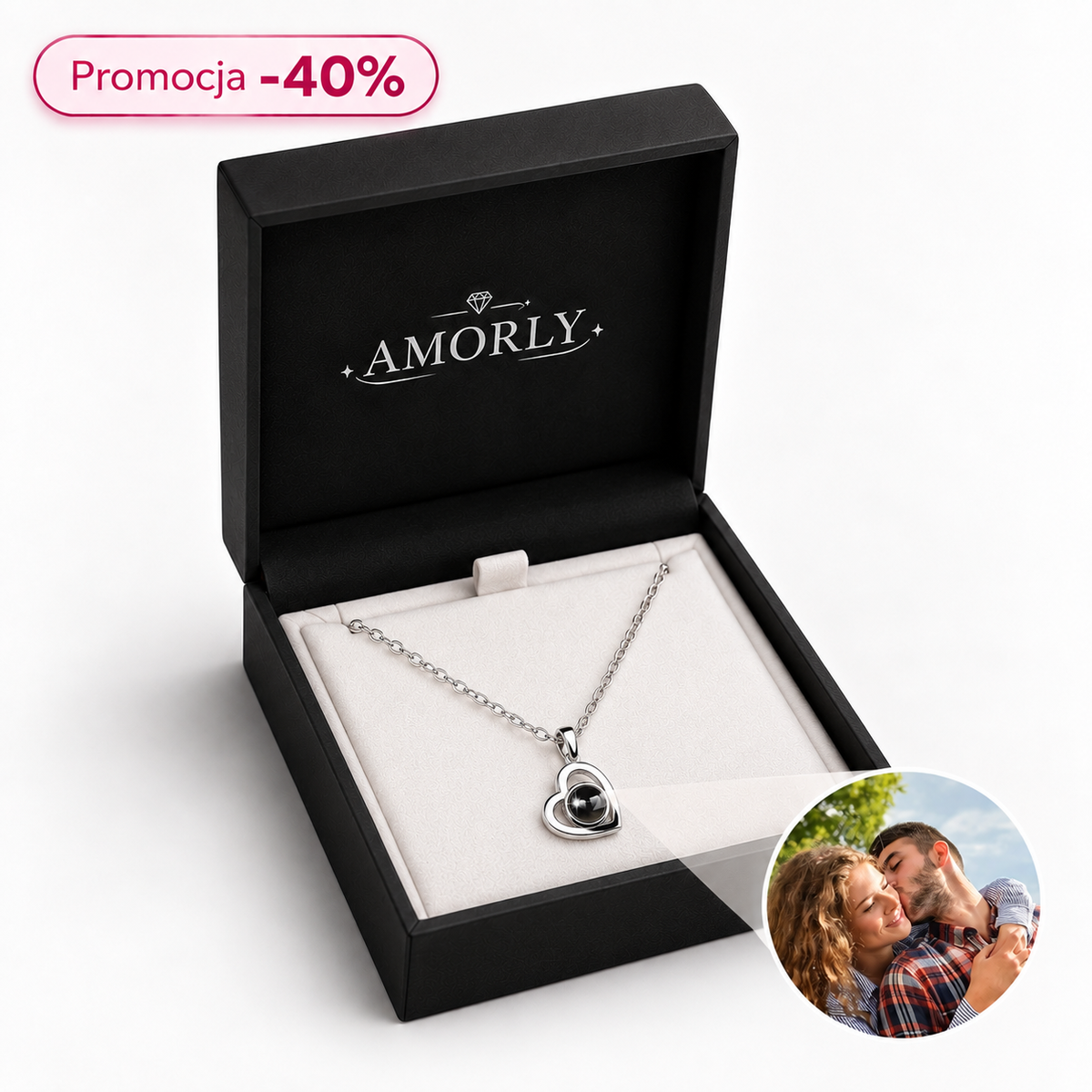 Amorly™ - Personalizowany Naszyjnik z Ukrytym Zdjęciem