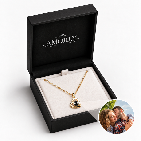 Amorly™ - Personalizowany Naszyjnik z Ukrytym Zdjęciem
