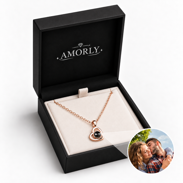 Amorly™ - Personalizowany Naszyjnik z Ukrytym Zdjęciem