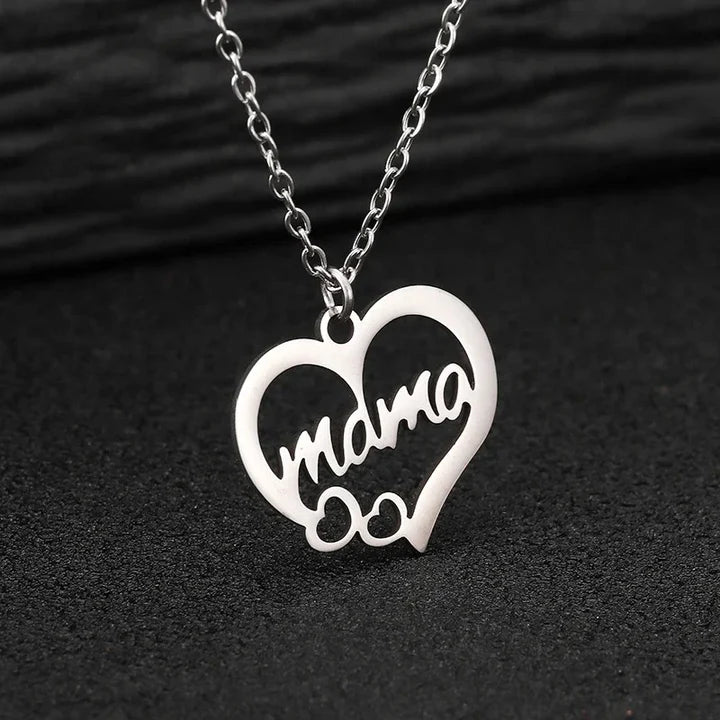 Amorly - Naszyjnik „Mama LOVE” w kształcie serca