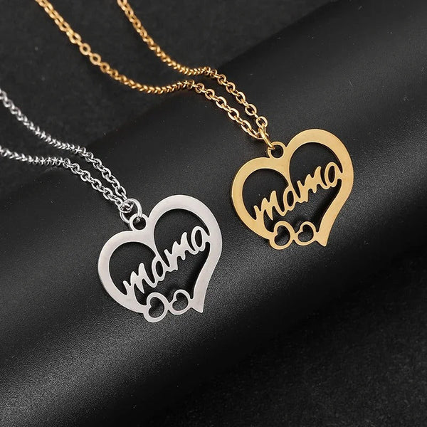 Amorly - Naszyjnik „Mama LOVE” w kształcie serca