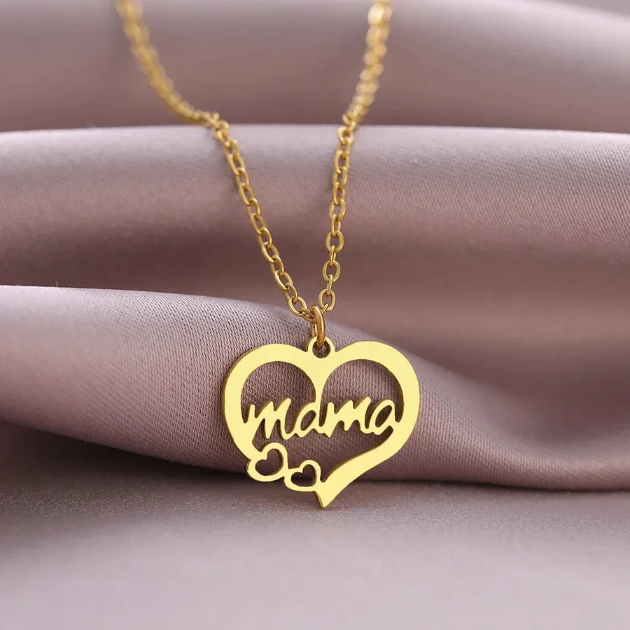 Amorly - Naszyjnik „Mama LOVE” w kształcie serca